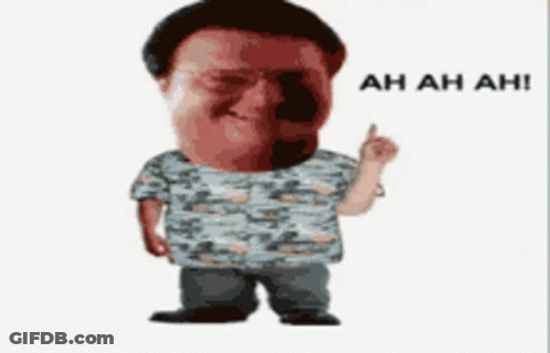 Cartoon Man With Big Head Thumbs Up GIF