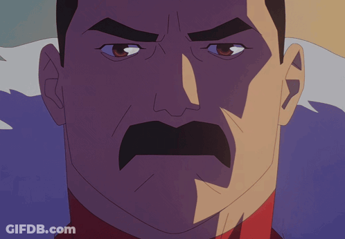 Cartoon Man With Big Mustache GIF