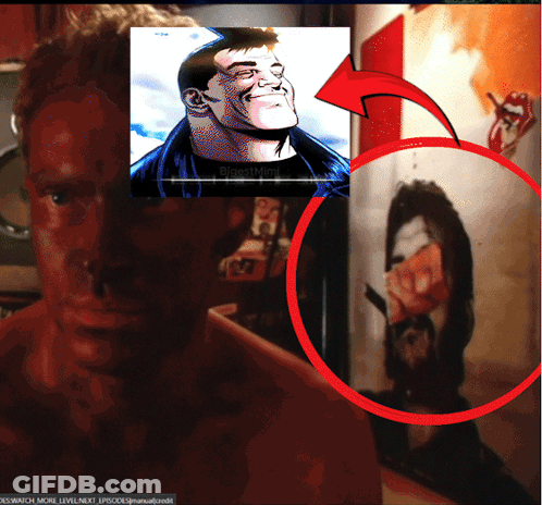 Cartoon Man With Bloody Mary Shirt GIF