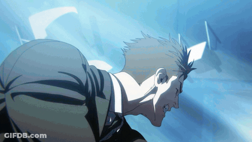 Cartoon Man With Blue Background GIF