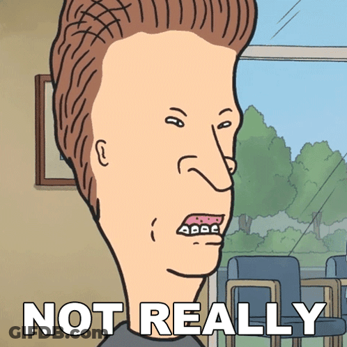 Cartoon Man With Braces Saying Not Really GIF