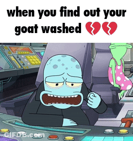 Cartoon Man With Broken Heart When You Find Out Your Goat Washed GIF