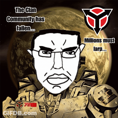 Cartoon Man With Clan Community Has Fallen GIF
