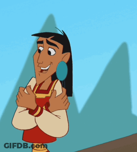 Cartoon Man With Crossed Arms And Blue Earring GIF