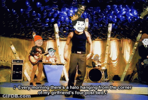 Cartoon Man With Crown Singing GIF