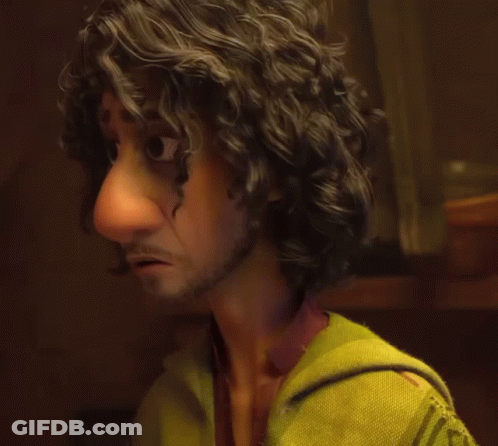 Cartoon Man With Curly Hair And Beard Sad GIF