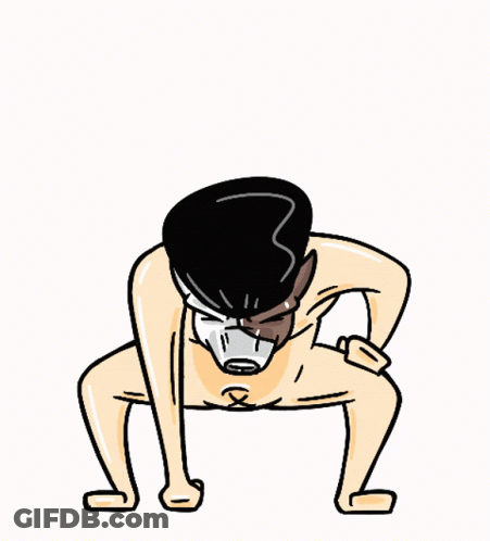 Cartoon Man With Dog Head And Beard GIF
