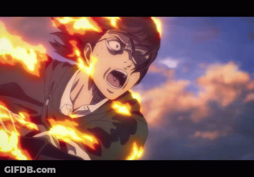 Cartoon Man With Fire Coming Out Of Chest GIF