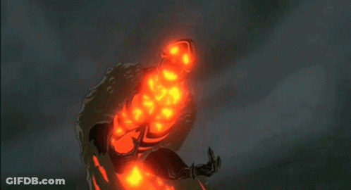 Cartoon Man With Fireball Coming Out Of Body GIF