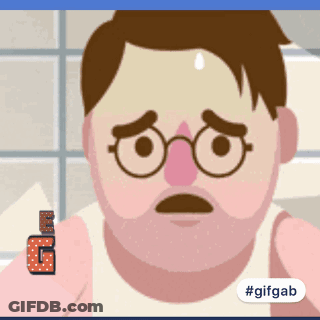 Cartoon Man With Glasses And Beard GIF