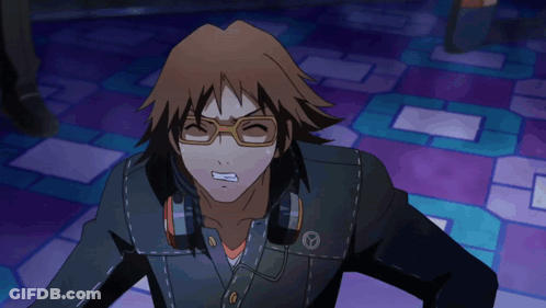 Cartoon Man With Glasses And Black Suit GIF