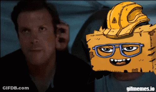 Cartoon Man With Glasses And Hard Hat Gifmemes.io GIF