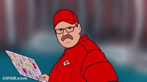 Cartoon Man With Glasses And Mustache In Red Hat GIF