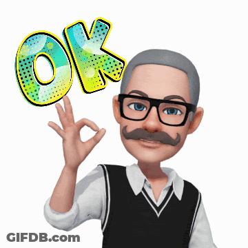 Cartoon Man With Glasses And Mustache OK Sign GIF