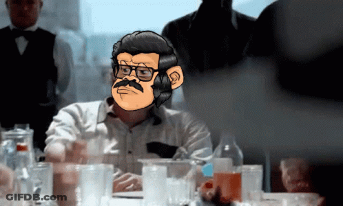 Cartoon Man With Glasses And Mustache GIF