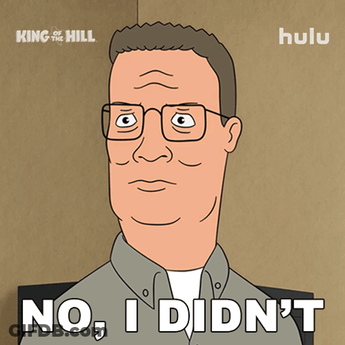 Cartoon Man With Glasses Saying No I Didn't GIF