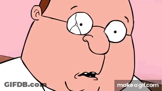 Cartoon Man With Glasses Sitting At Table GIF