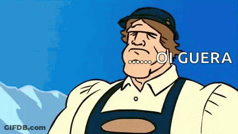 Cartoon Man With Guerra Background GIF