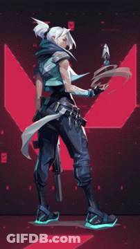 Cartoon Man With Gun And Flame From Hands GIF