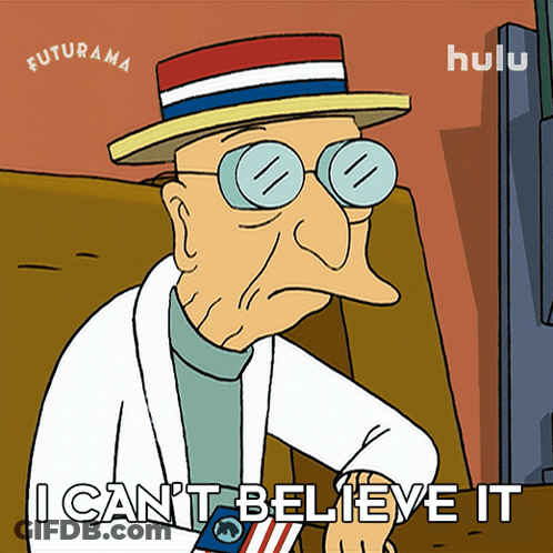 Cartoon Man With Hat And Glasses Says I Cant Believe It GIF