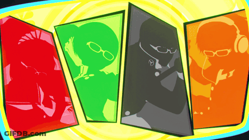 Cartoon Man With Headphones And Glasses GIF