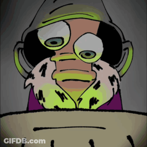 Cartoon Man With Headphones And Hat GIF