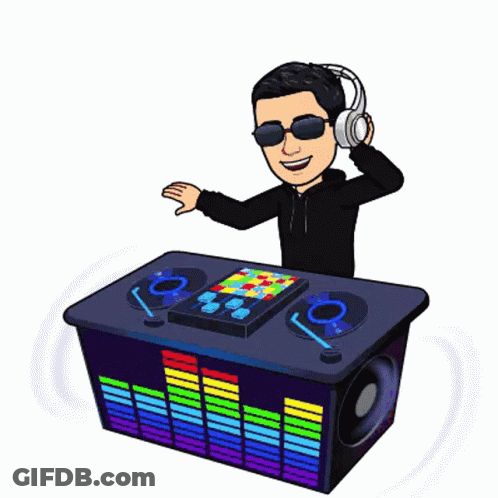 Cartoon Man With Headphones And Sunglasses GIF