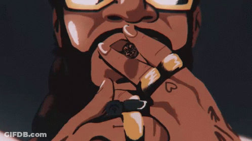 Cartoon Man With Heart Tattoo GIF