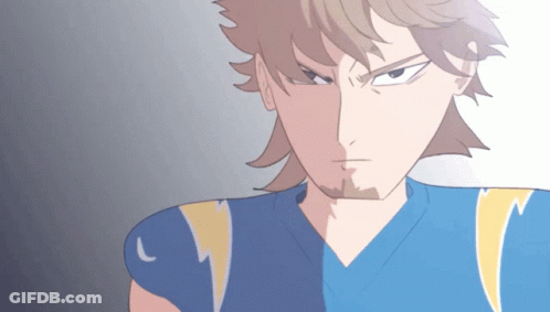Cartoon Man With Lightning Bolt On Sleeve GIF