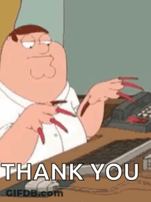 Cartoon Man With Long Nails At Desk GIF