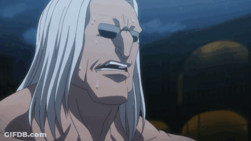 Cartoon Man With Long White Hair And Glasses GIF