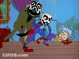 Cartoon Man With Mask Saying A.C GIF