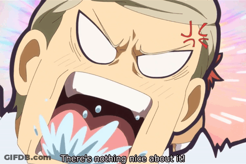 Cartoon Man With Mouth Open Saying There's Nothing Nice About It GIF