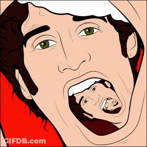 Cartoon Man With Mouth Wide Open GIF