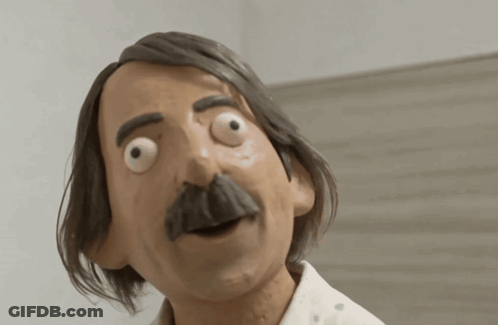 Cartoon Man With Mustache And Big Eyes GIF