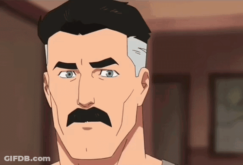 Cartoon Man With Mustache And Gray Hair GIF