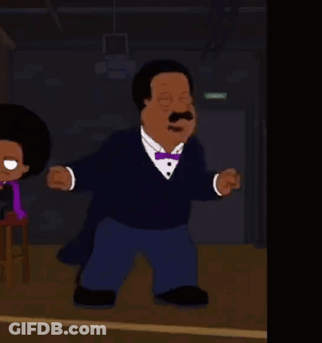 Cartoon Man With Mustache Dancing GIF