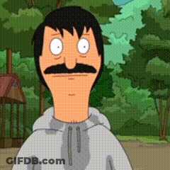 Cartoon Man With Mustache Making Funny Face GIF