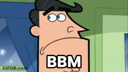 Cartoon Man With Mustache Saying BBM GIF