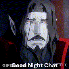 Cartoon Man With Mustache Saying Good Night Chat GIF