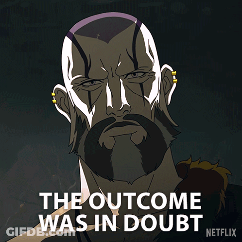 Cartoon Man With Outcome Was In Doubt GIF
