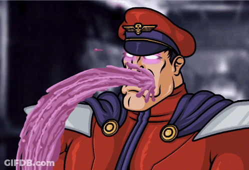 Cartoon Man With Purple Nose Drip GIF