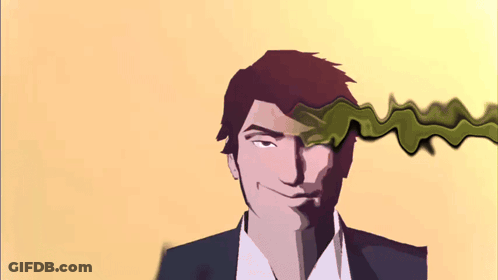 Cartoon Man With Smoke Coming Out Of Nose GIF