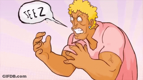 Cartoon Man With Speech Bubble Saying Fez GIF