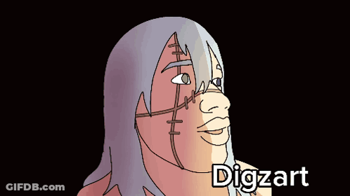 Cartoon Man With Stitches On Face Digzart GIF