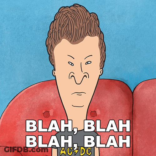 Cartoon Man With Text Blah Blah Blah GIF