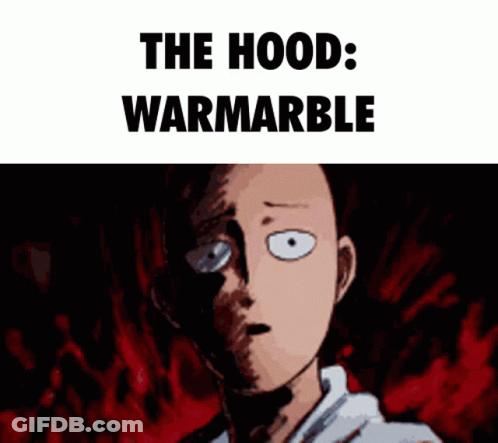 Cartoon Man With Text The Hood Warmarble GIF