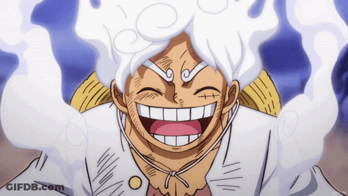 Cartoon Man With White Hair And Big Smile GIF