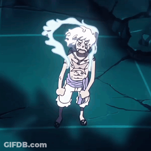 Cartoon Man With White Hair And Purple Scarf GIF