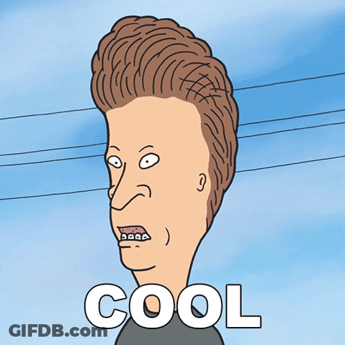 Cartoon Man With Word Cool GIF